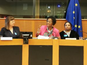 Eine von wenigen afro-europäischen Abgeordneten in Brüssel: Dr. Pierette Herzberger-Fofana. © privat  © privat