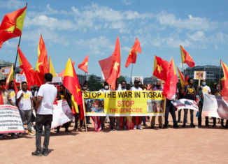 Demonstration in Italien gegen den Krieg in Tigray im Juni 2021. © CC BY 2.0 flickr, Annette Dubois