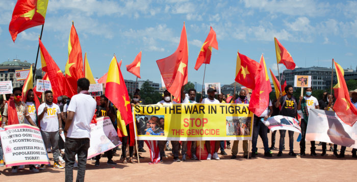 Demonstration in Italien gegen den Krieg in Tigray im Juni 2021. © CC BY 2.0 flickr, Annette Dubois