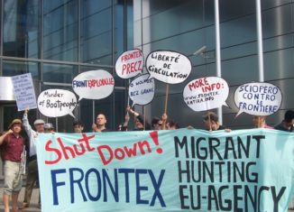 Demonstration gegen Frontex in Warschau 2008. © CC BY 2.0 flickr, Noborder Network