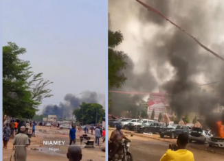 Bilder aus Niamey nach dem militärischen Angriff. © privat