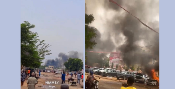 Bilder aus Niamey nach dem militärischen Angriff. © privat
